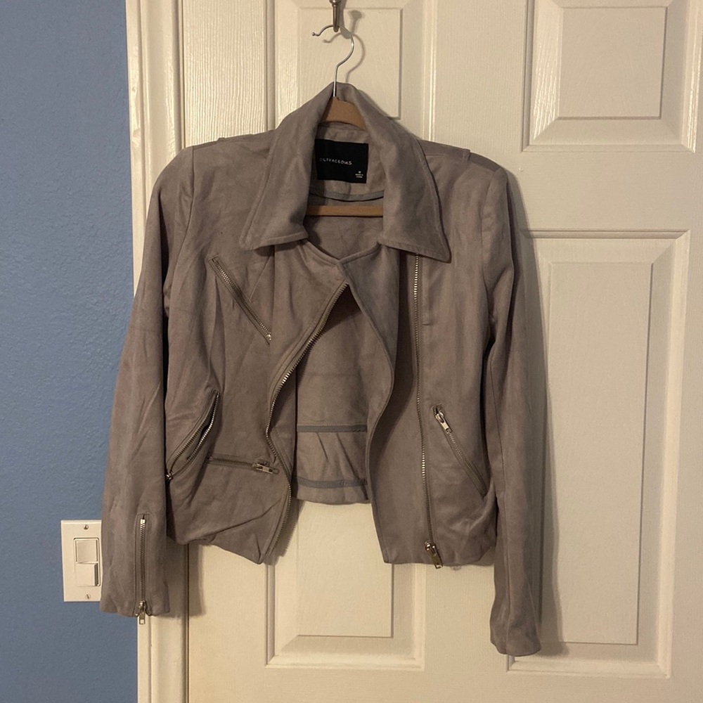 Grey suede jacket